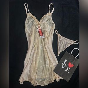 3 for $25 Floral Cream Lingerie Set
